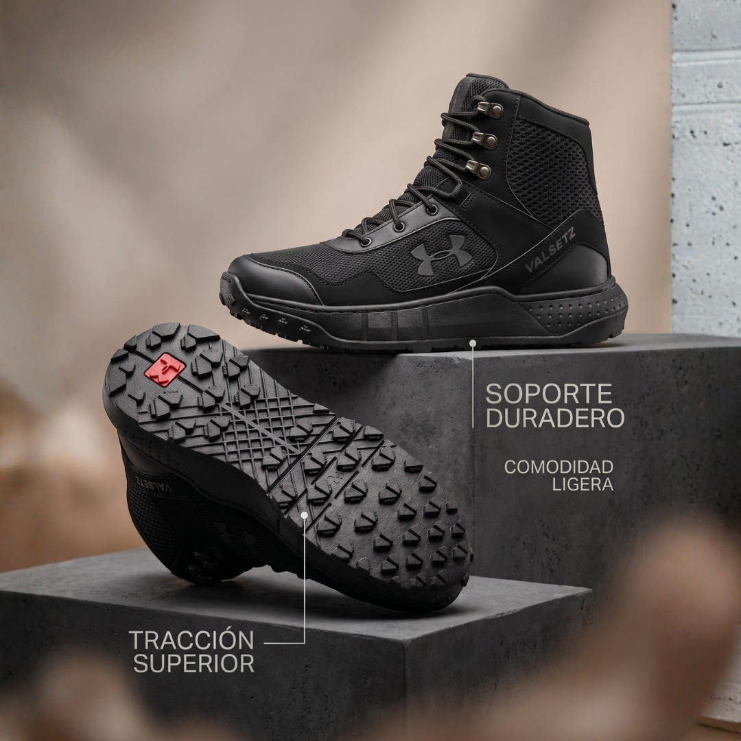 Bota Táctica Under Armour Valsetz — Negro Total